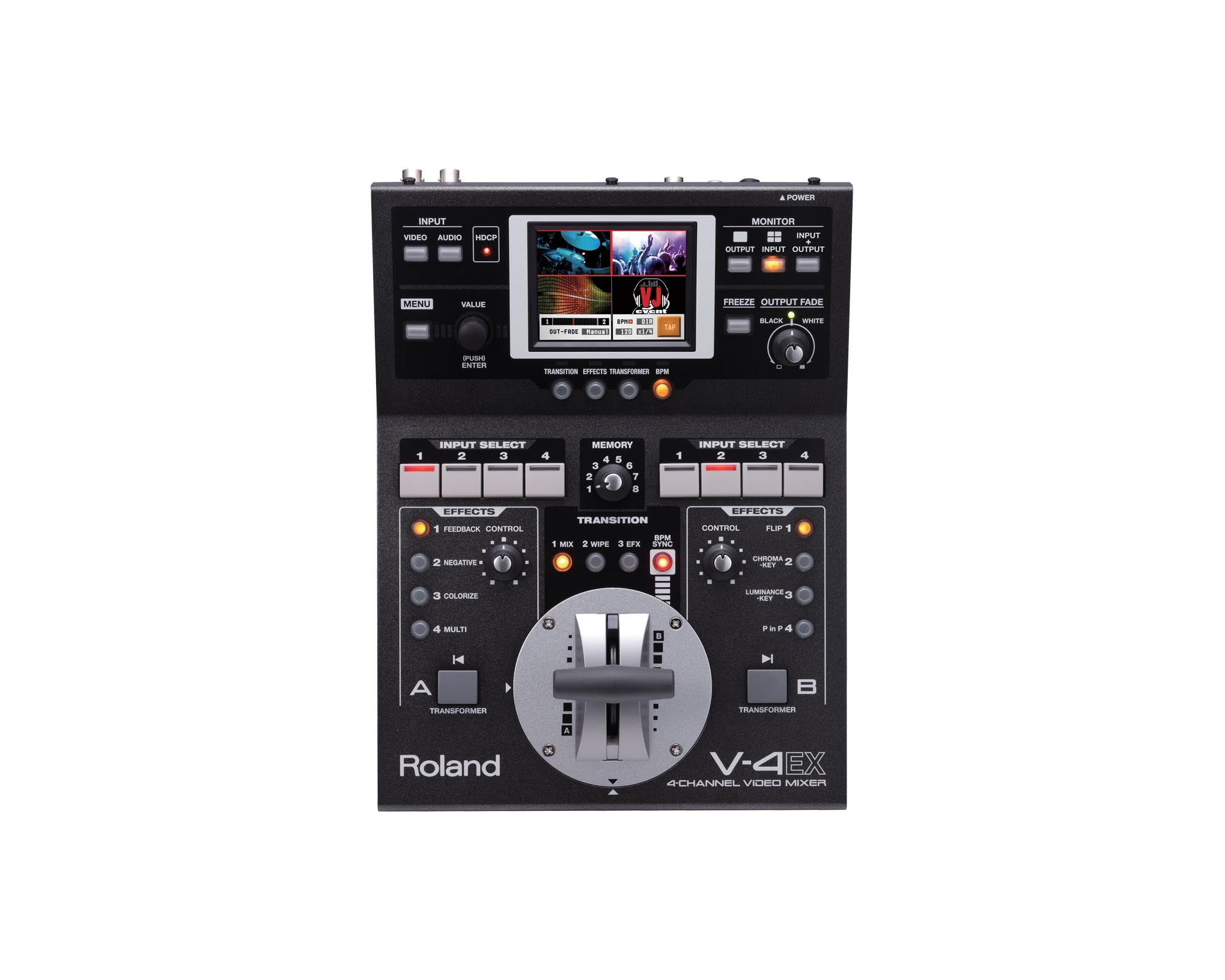 ROLV4EX - Roland Pro AV V 4EX 4Ch HDMI I or O AV Mixer with Embedded Audio and Streaming Image 3