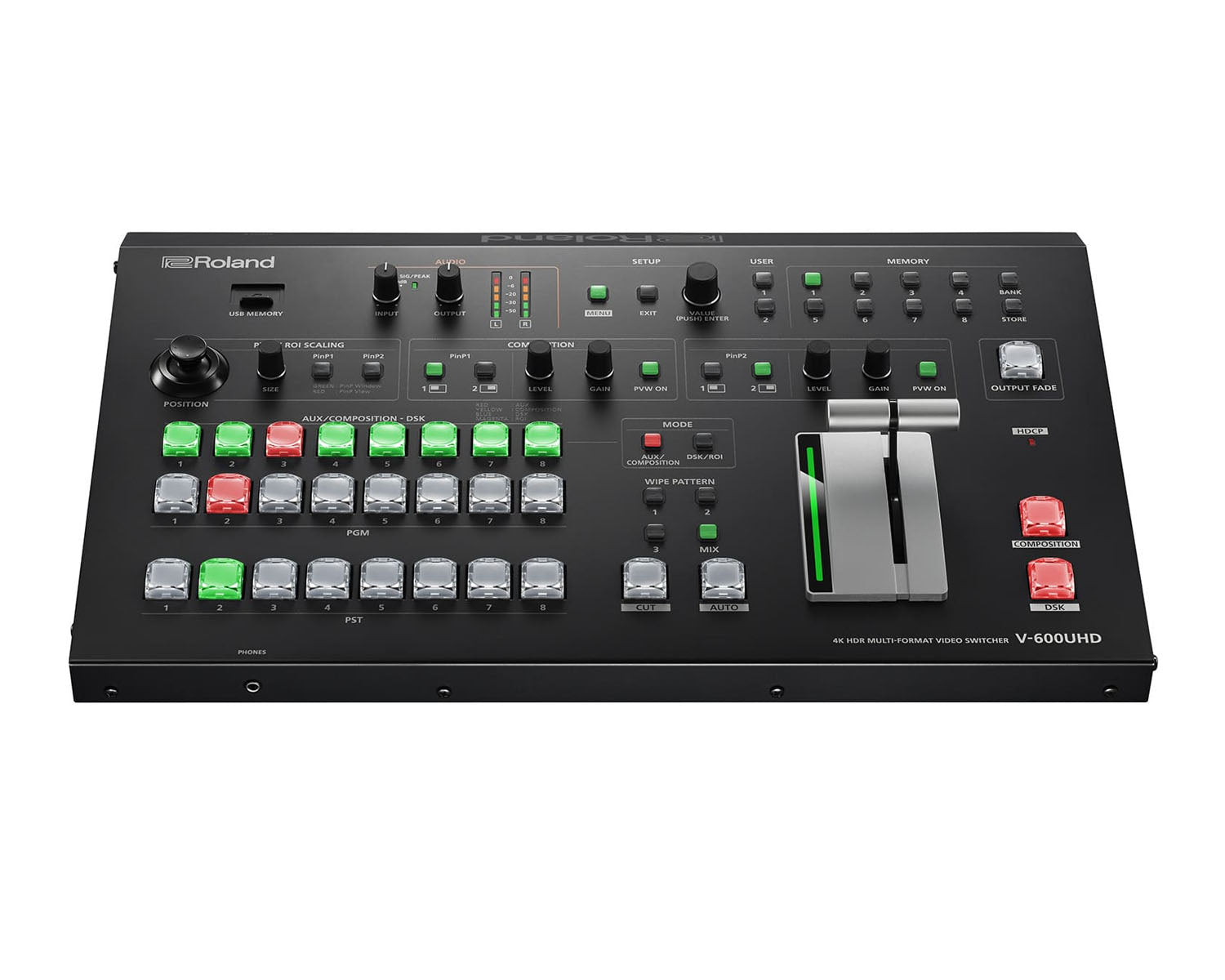 ROLV600UHD - Roland Pro AV V 600UHD Multi Format 4K HDR Video Switcher 4 x HDMI In and Out Image 1