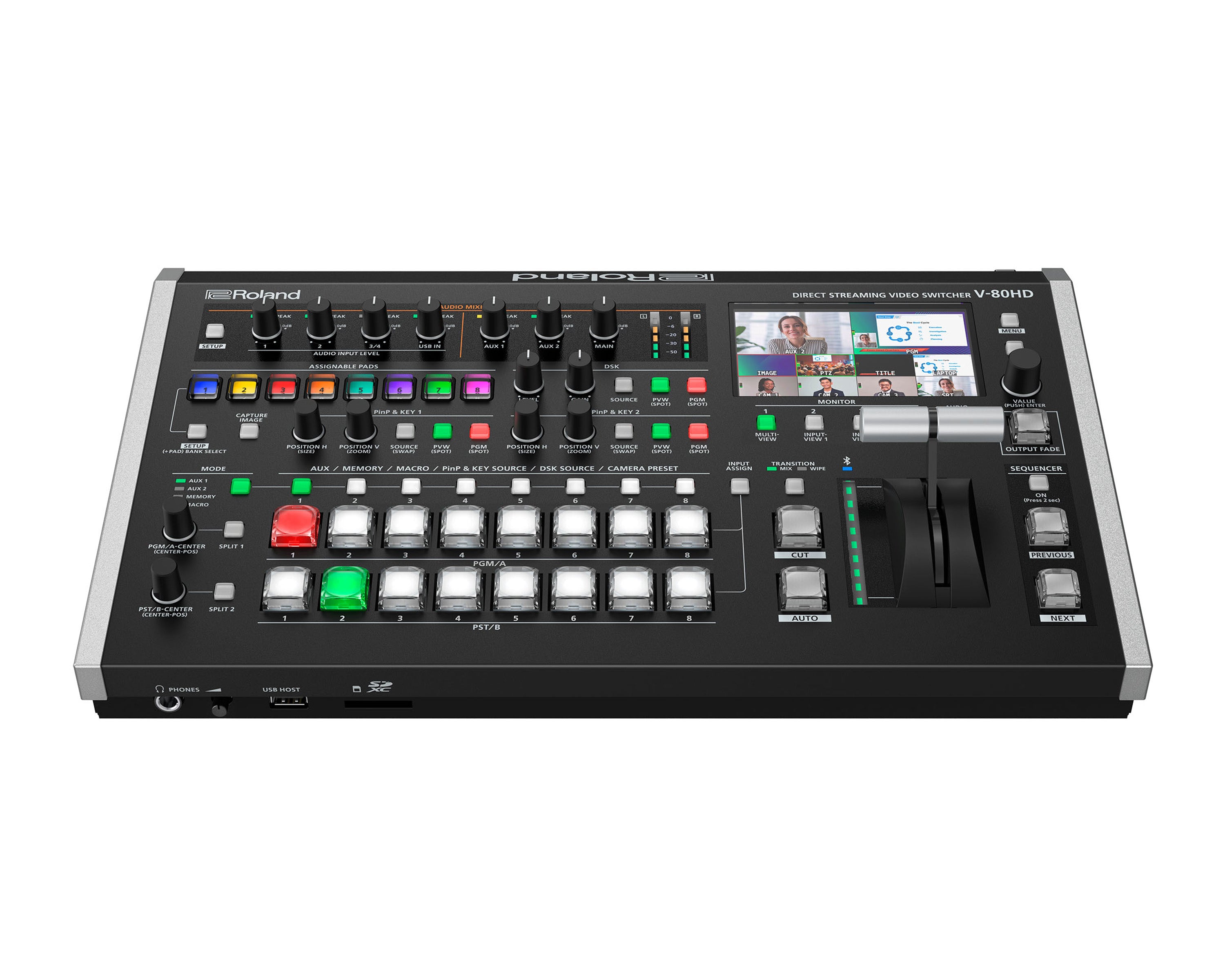 ROLV80HD - Roland Pro AV V 80HD Streaming Video Switcher with 28Ch Digital Audio Mixer Image 1
