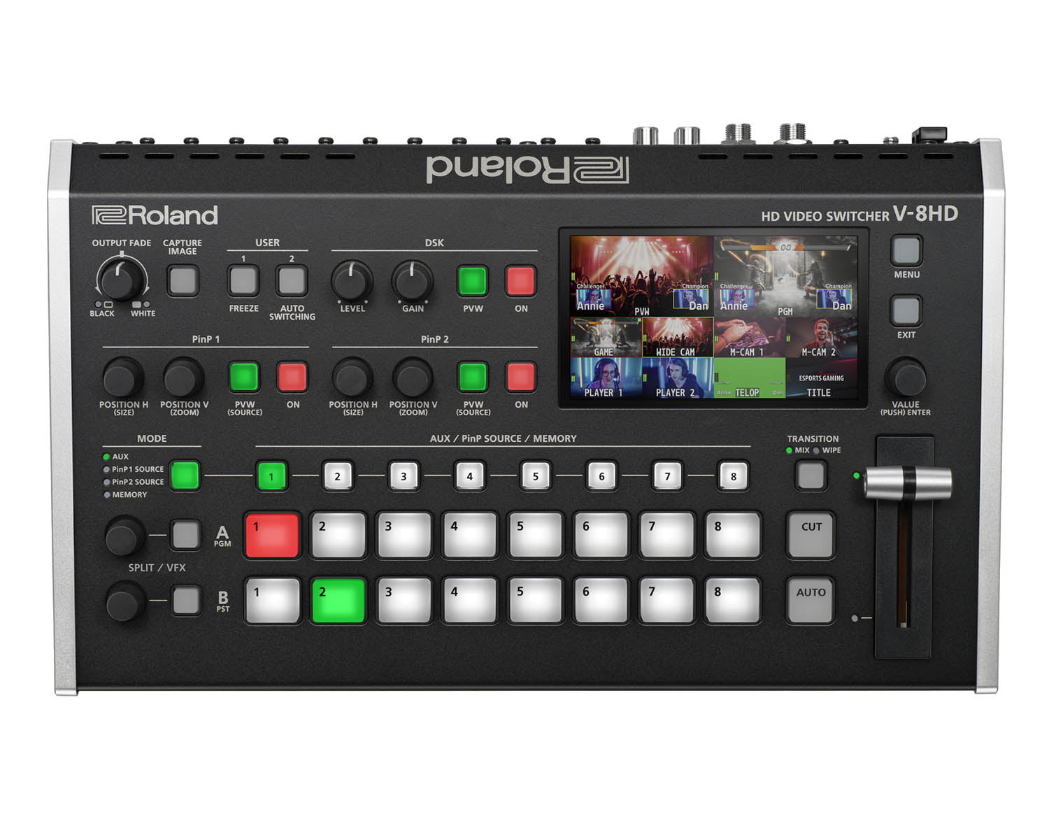 ROLV8HD - Roland Pro AV V 8HD Compact Video Switcher 8 Inputs or 5 Layer Effects Image 2
