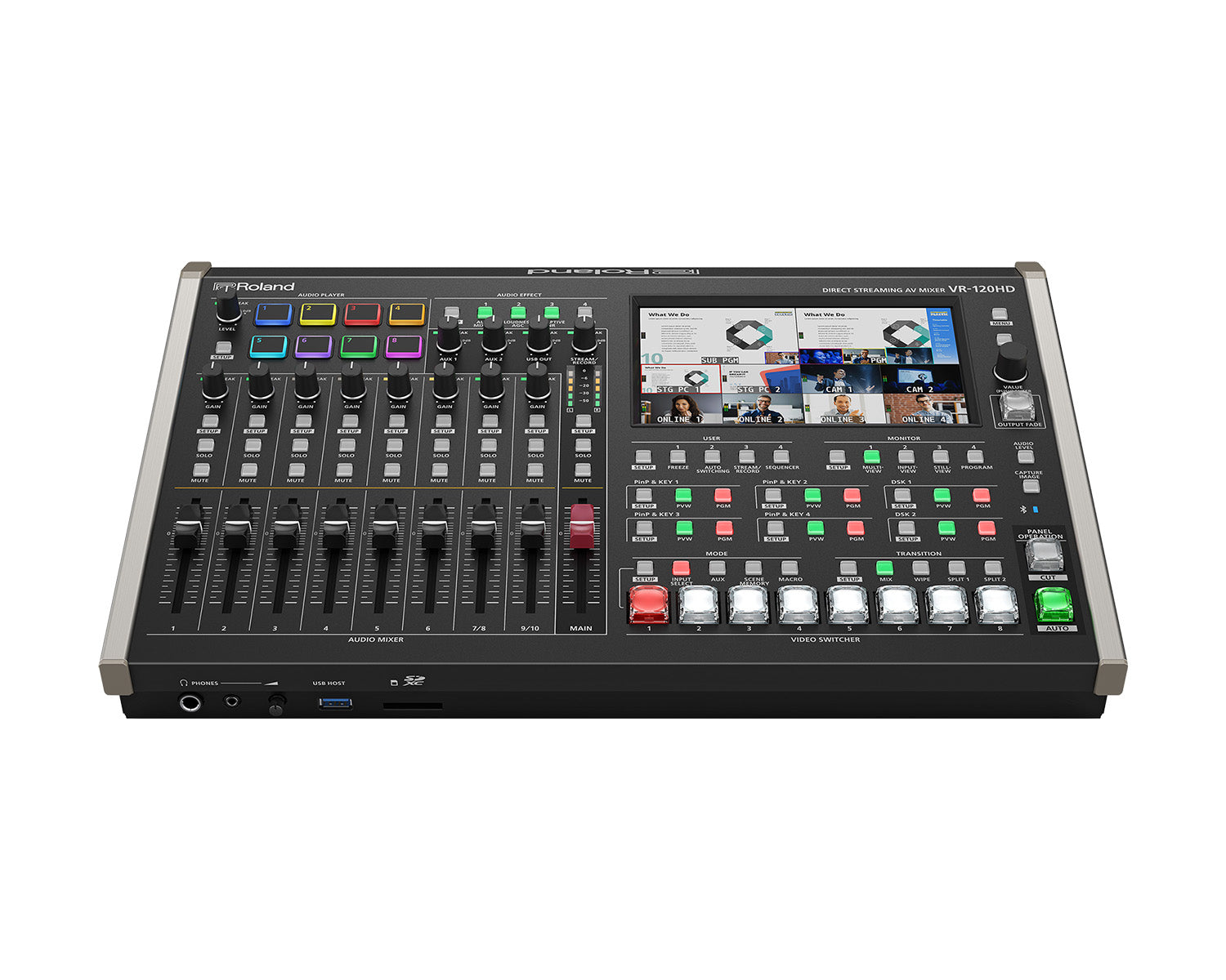ROLVR120HD - Roland Pro AV VR 120HD Direct Streaming AV Mixer HDMI 6 In or 3 Out and SDI 6 In or 3 Out Image 1