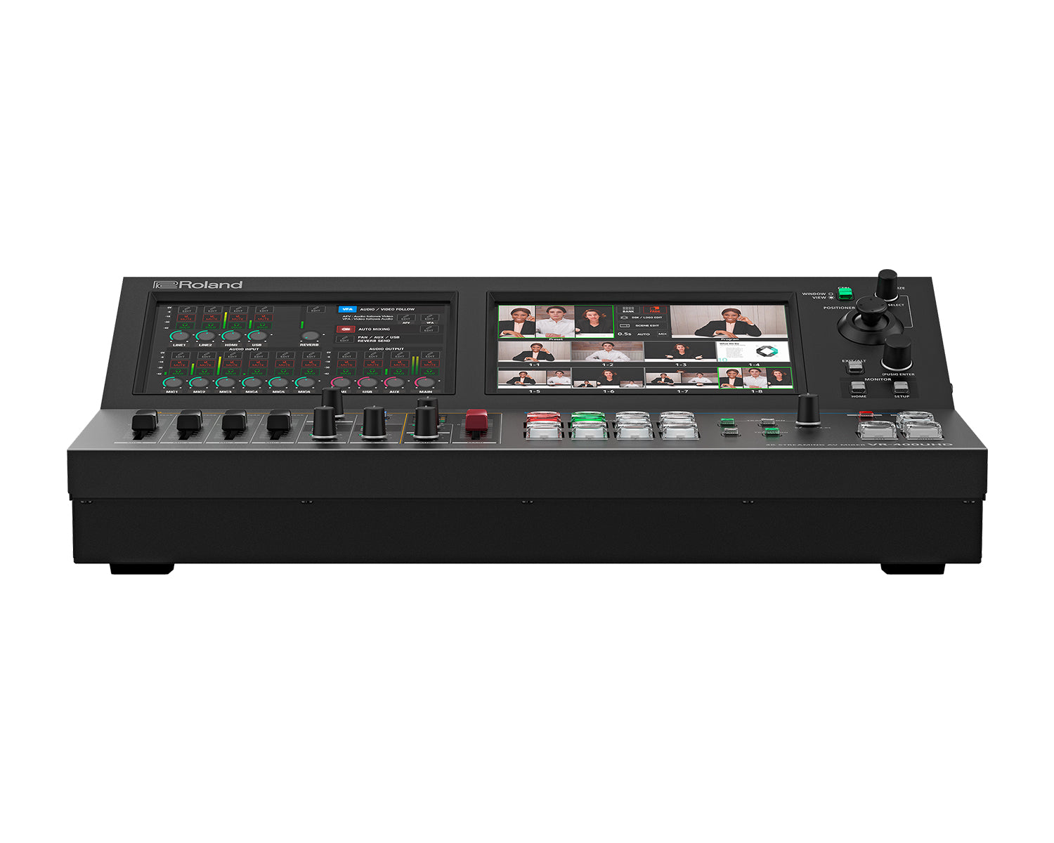 ROLVR400UHD - Roland Pro AV VR 400UHD 4K Streaming AV Mixer with Dual 7inch Touchscreens Image 2