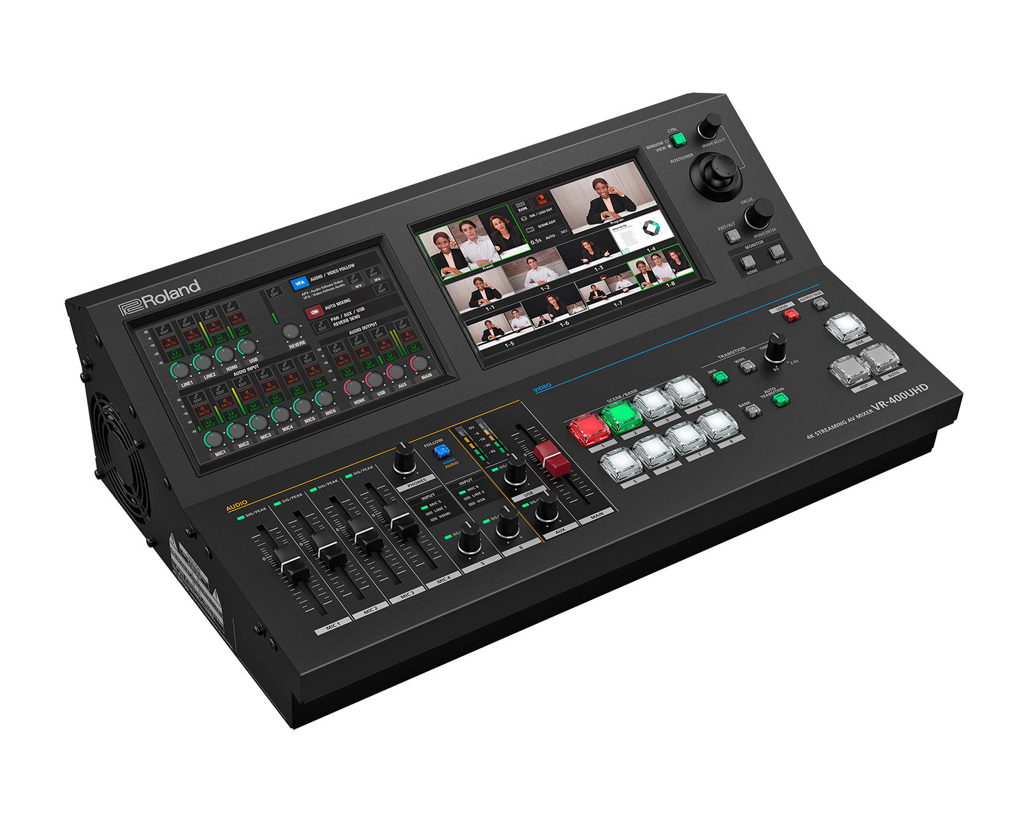 ROLVR400UHD - Roland Pro AV VR 400UHD 4K Streaming AV Mixer with Dual 7inch Touchscreens Image 3