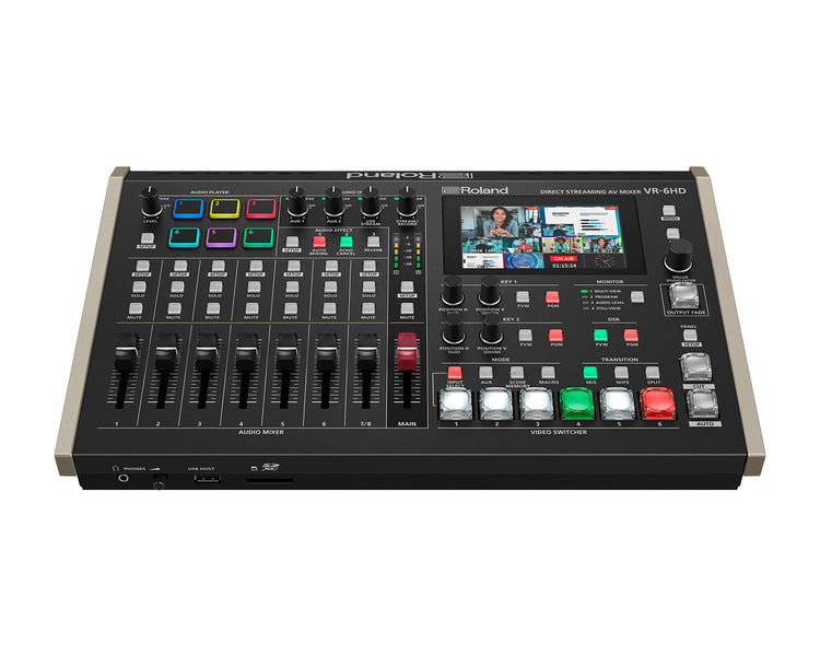 ROLVR6HD - Roland Pro AV VR 6HD Direct Streaming AV Mixer HDMI 6 In or 3 Out and USB C Streaming Image 1
