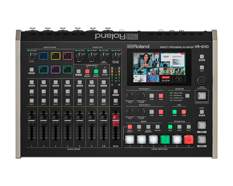 ROLVR6HD - Roland Pro AV VR 6HD Direct Streaming AV Mixer HDMI 6 In or 3 Out and USB C Streaming Image 3