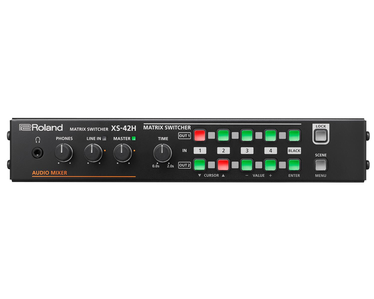 ROLXS42H - Roland Pro AV XS 42H Multi format Video AV Matrix Switcher 4 In or 2 Out 1U Image 1