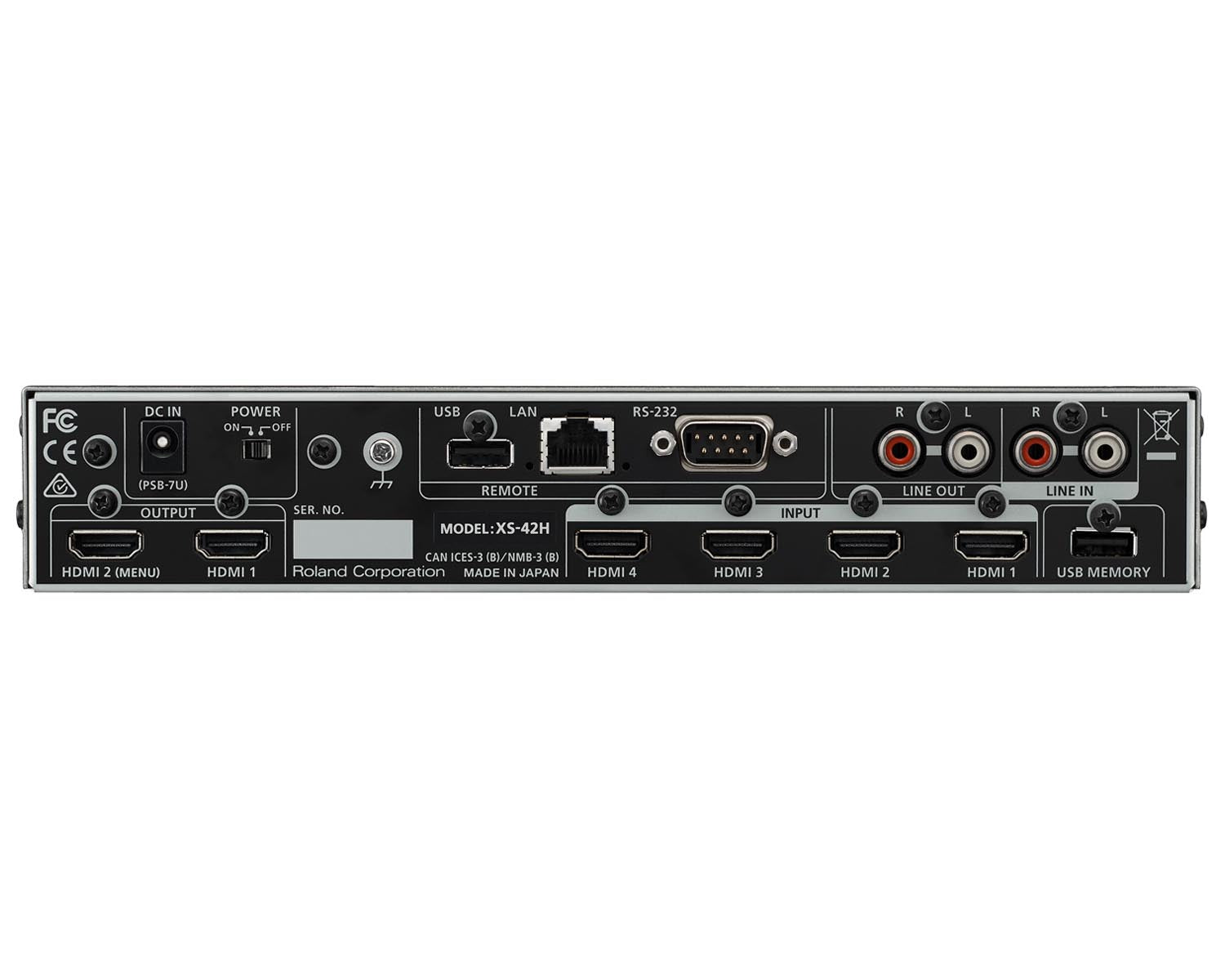 ROLXS42H - Roland Pro AV XS 42H Multi format Video AV Matrix Switcher 4 In or 2 Out 1U Image 2