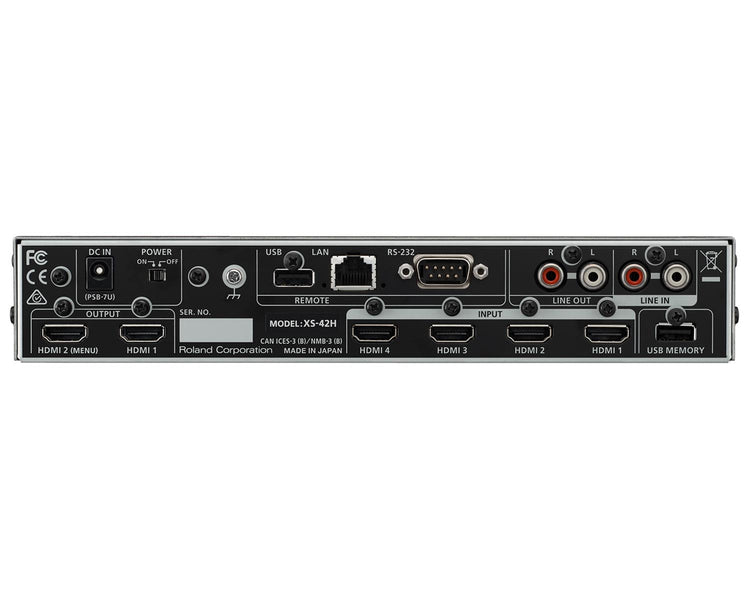 ROLXS42H - Roland Pro AV XS 42H Multi format Video AV Matrix Switcher 4 In or 2 Out 1U Image 2