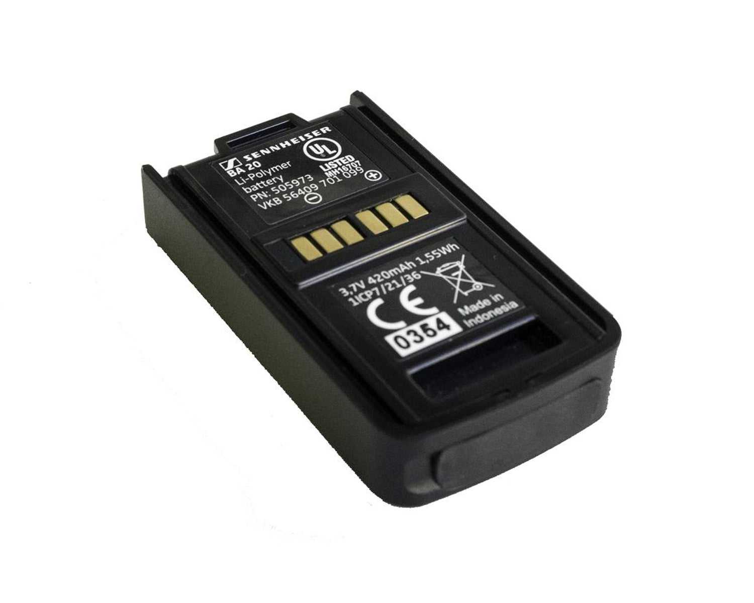 SENBA20 - Sennheiser BA20 Rechargeable Li ion Battery Pack for EKP AVX Receiver Image 2