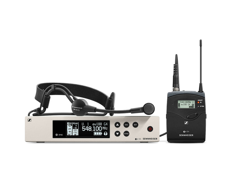 SENEW10031G - Sennheiser EW100 G4 ME3 1G8 Headworn System with ME3 Cardioid Mic 1.8GHz Image 1