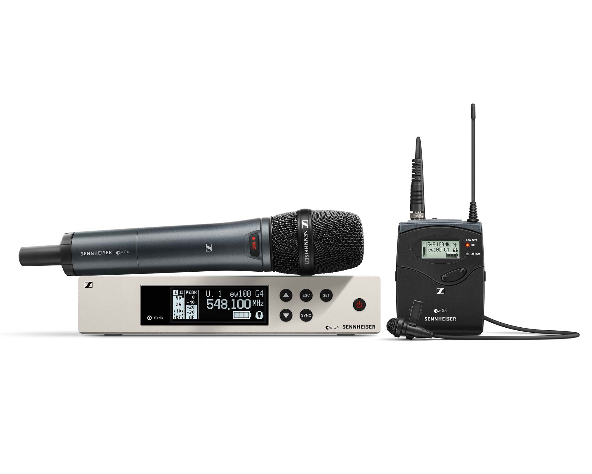 SENEW100LH38 - Sennheiser EW100 G4 GB Lapel or Handheld Mic System ME2 or 835S Mic CH38 Image 1
