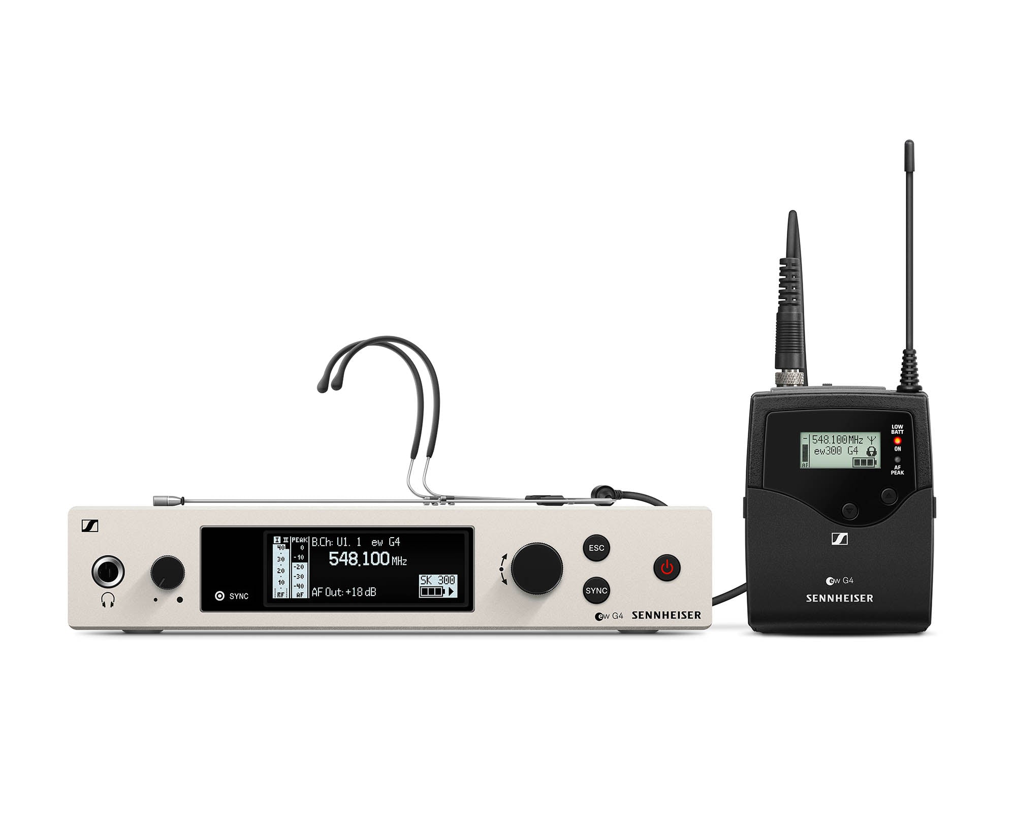 SENEW300SL38 - Sennheiser EW300 G4 GBW Headset System with SpeechLine SL1 Omni Headmic CH38 Image 1