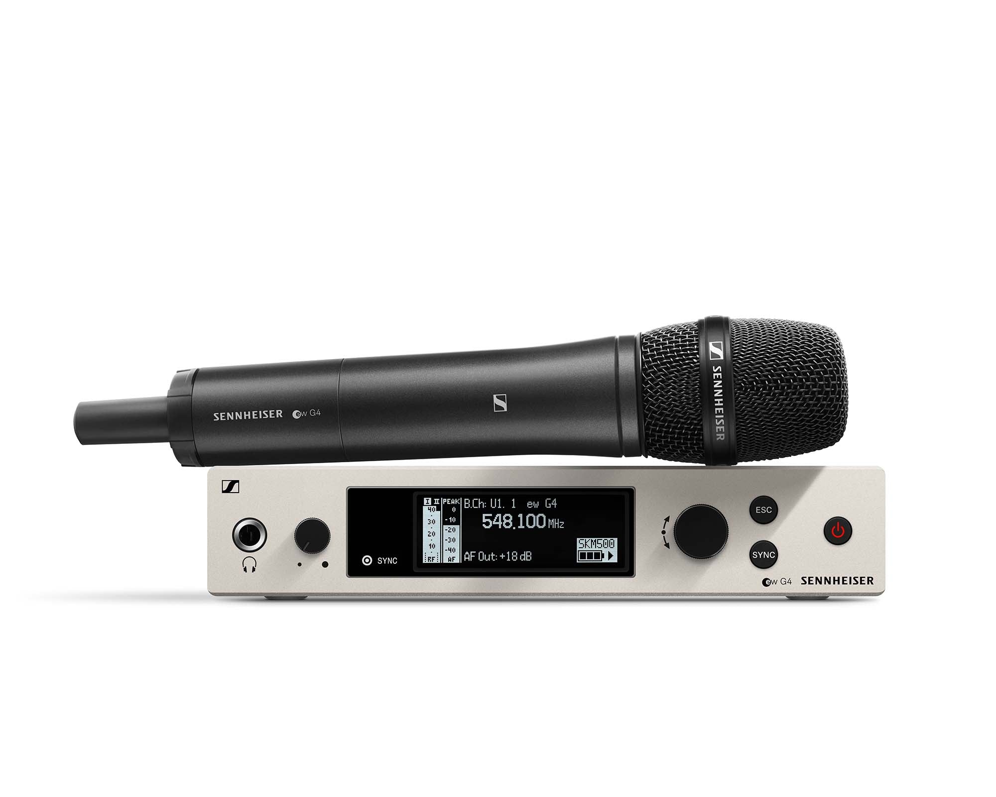 SENEW5009438 - Sennheiser EW500 G4 GBW Handheld Mic System w or E945 Supercardioid Mic CH38 Image 1