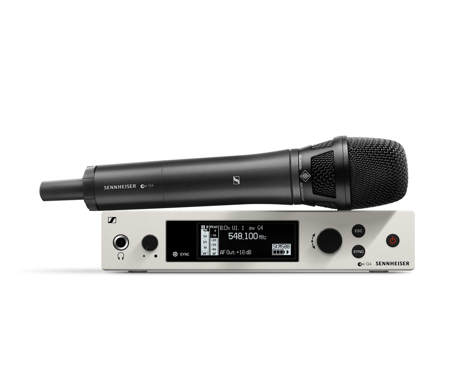 SENEW500GBW - Sennheiser EW500 G4 KK205 GBW Handheld Vocal Set with Neumann KK205 CH38 Image 1
