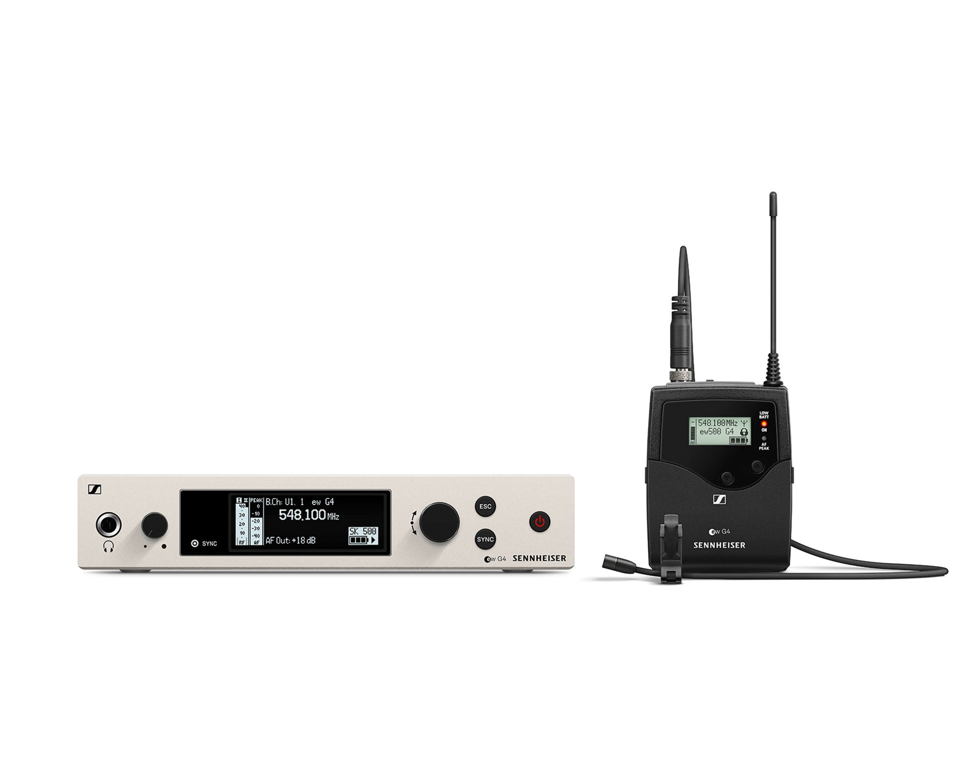 SENEW500MK38 - Sennheiser EW500 G4 GBW Lapel System with MKE2 Omni Lapel Mic CH38 Image 1