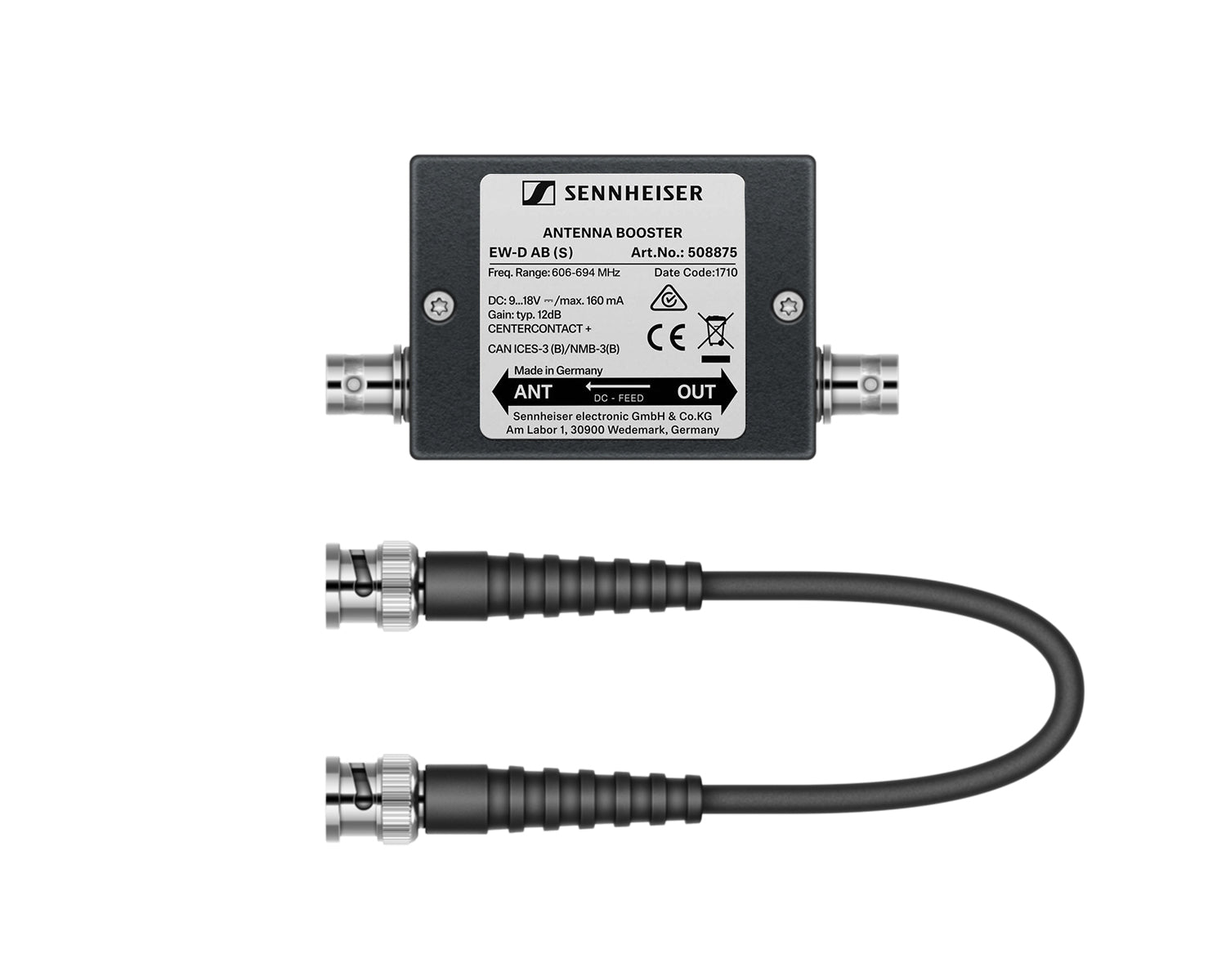 SENEWDAB38 - Sennheiser EW D AB Antenna Booster 606  694MHz (S) CH38 Image 1