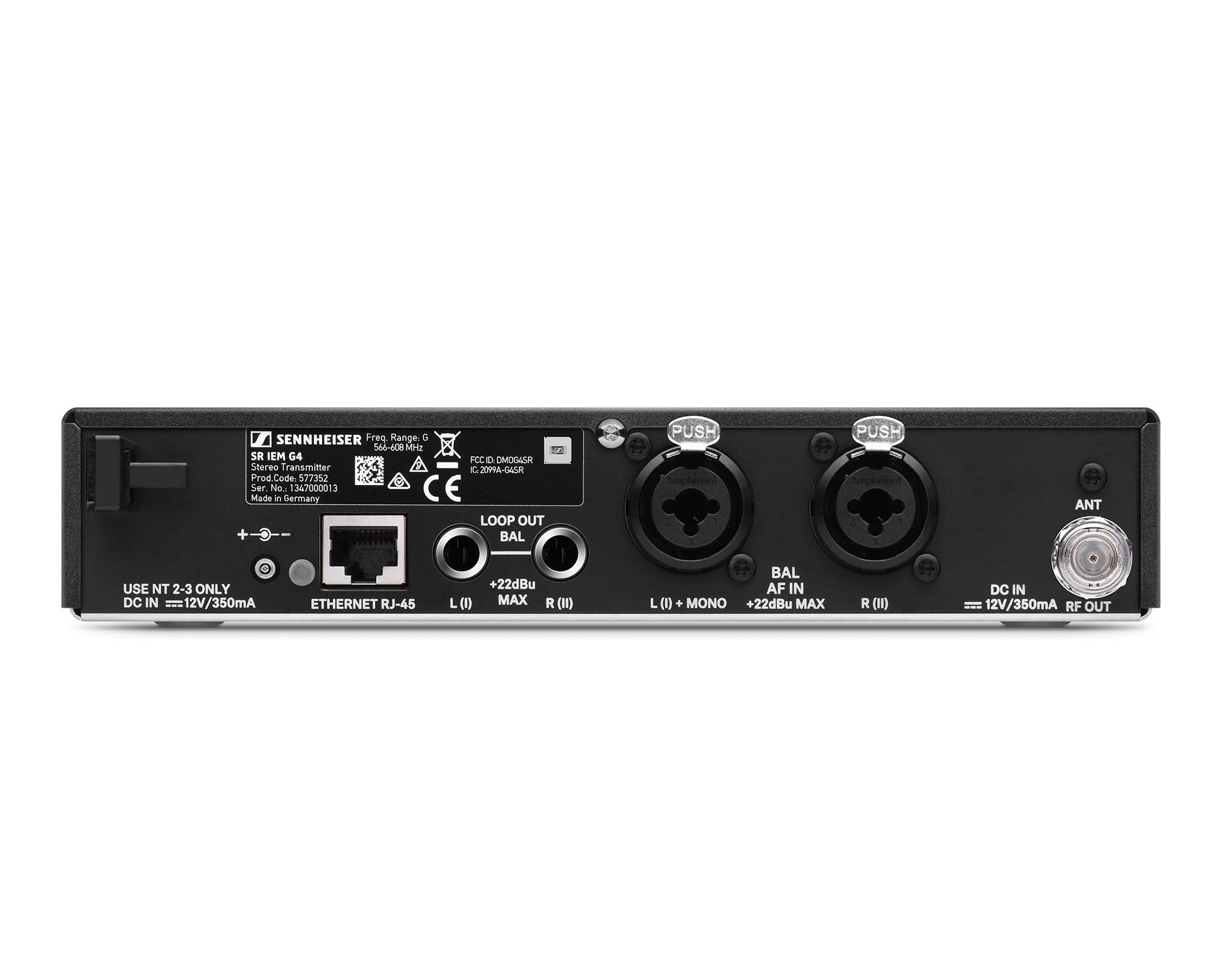 SENSRIEM38 - Sennheiser SRIEM G4 GB Rack Mount Transmitter for In Ear System CH38 Image 2
