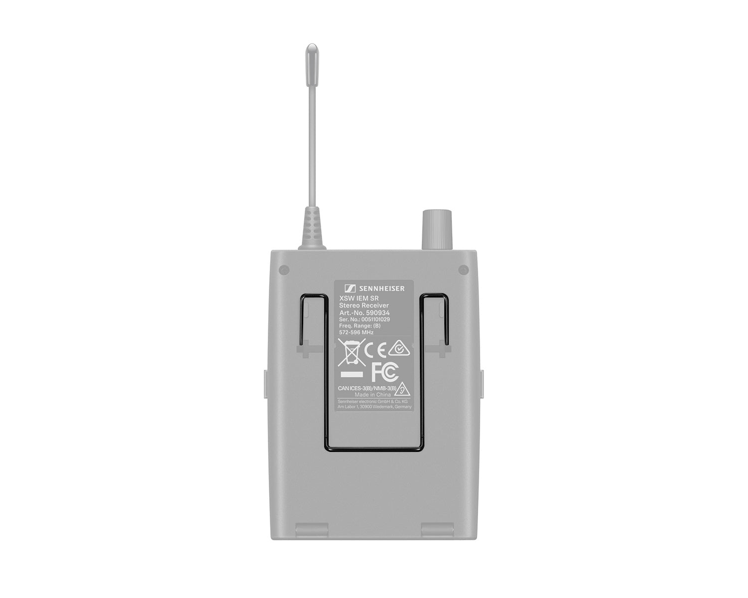 SENXSWIEMBC - Sennheiser XSW IEM EK Belt Clip for Bodypack Receiver Image 2