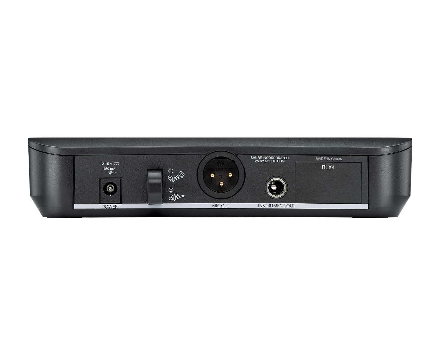 SHUBLX4UKK3E - Shure BLX4 Wireless Single Channel Tabletop Receiver K3E 606 630 MHz Image 2