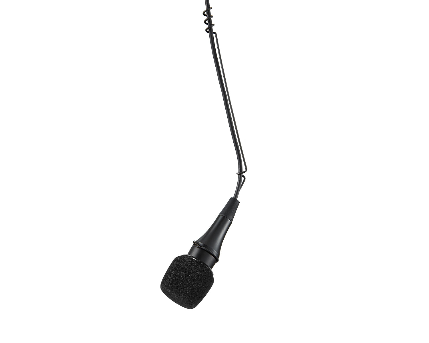 SHUCVOBC - Shure CVO B or C Cardioid Condenser Hanging Microphone with Preamp Black Image 1