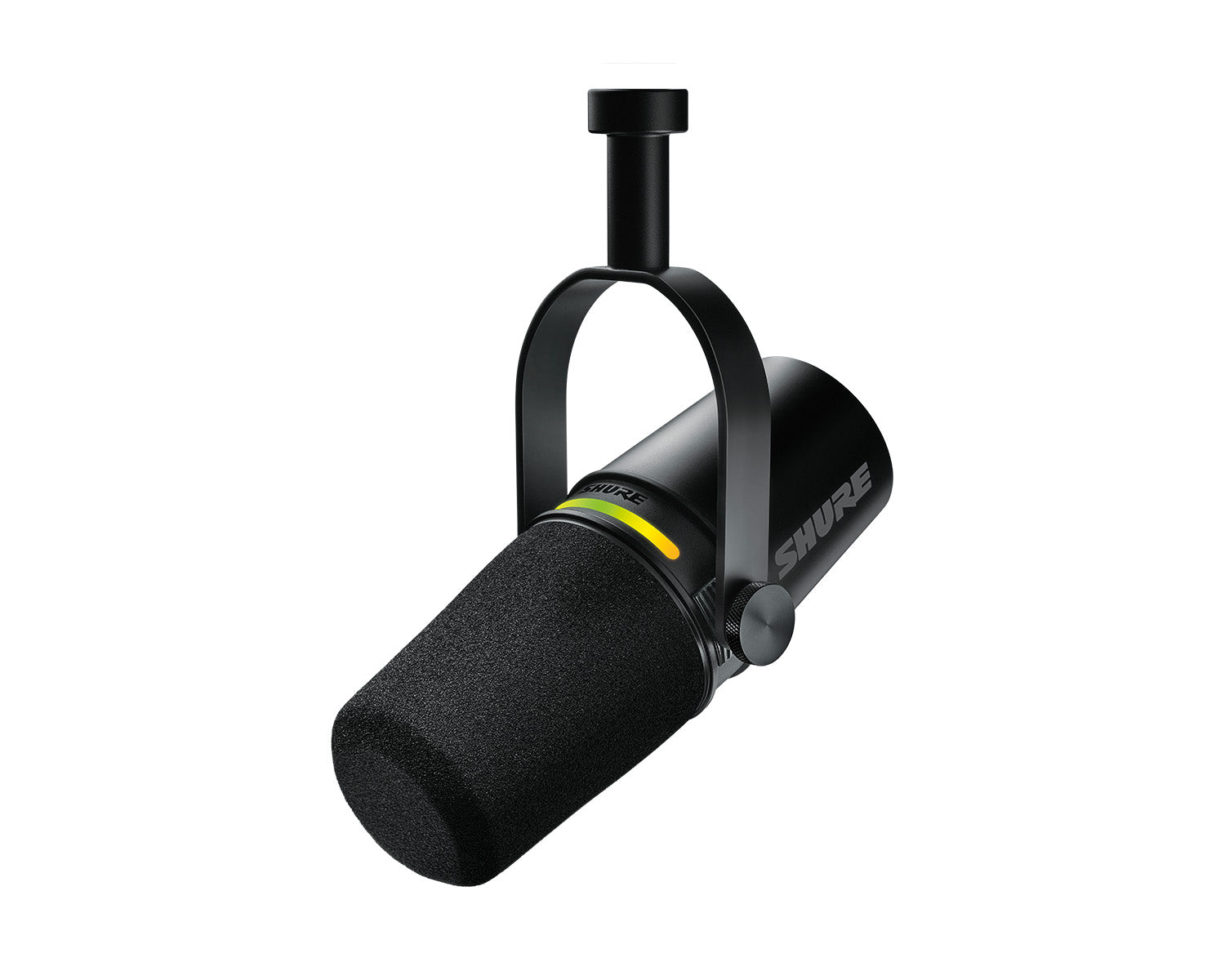 SHUMV7K - Shure MV7 and Dynamic Podcast LED Microphone Black Image 1