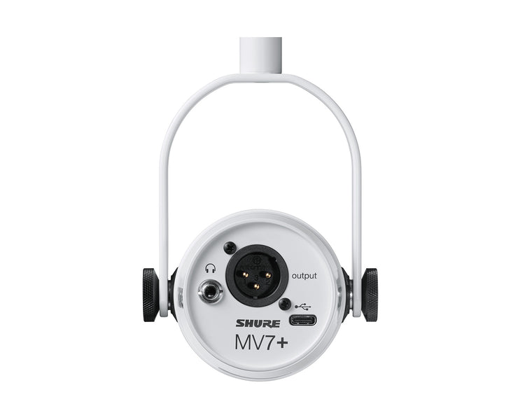 SHUMV7W - Shure MV7 and W Dynamic Podcast LED Microphone White Image 4