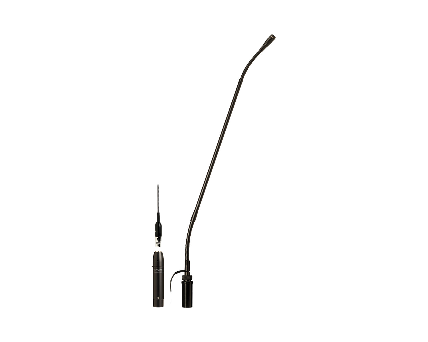 SHUMX418SEN - Shure MX418SE or N Microflex 18inch No Capsule Gooseneck Mic Side Exit or Preamp Image 1