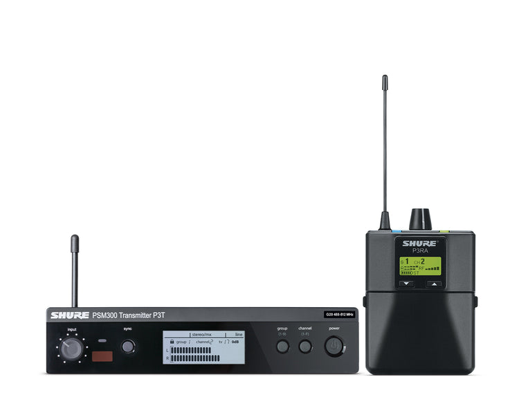 SHUP3TUKRAK3E - Shure P3TRA PSM 300 Premium Wireless IEM Set with P3RA Bodypack K3E Image 1