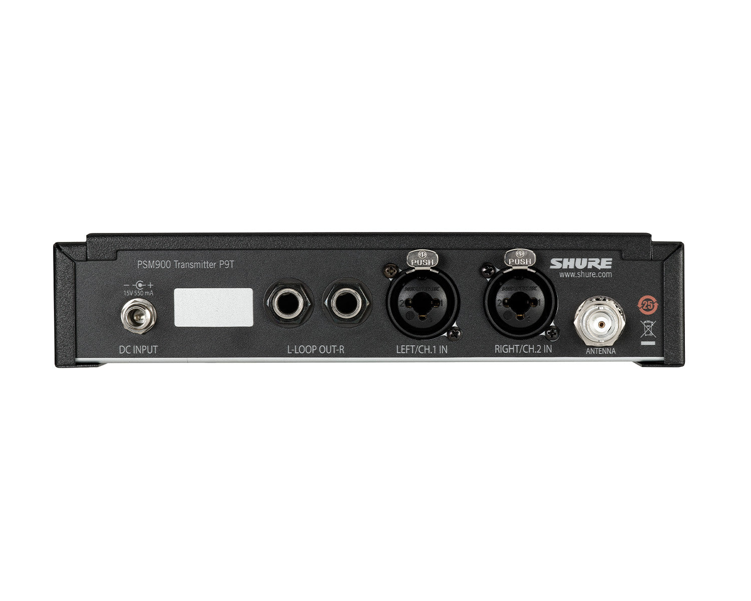 SHUP9TUKG6E - Shure P9T PSM900 Wireless IEM Half Rack Transmitter G6E 470 506 MHz Image 2