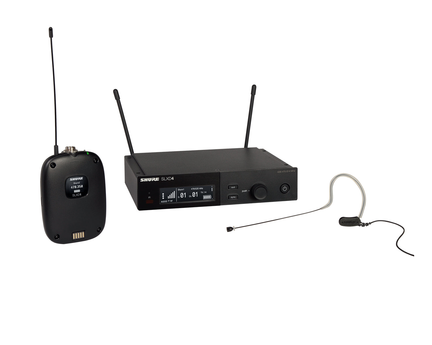 SHUSLXD14UK153BK59 - Shure SLXD14 or 153B Wireless Headset System SLXD1 or MX153B K59 Image 1