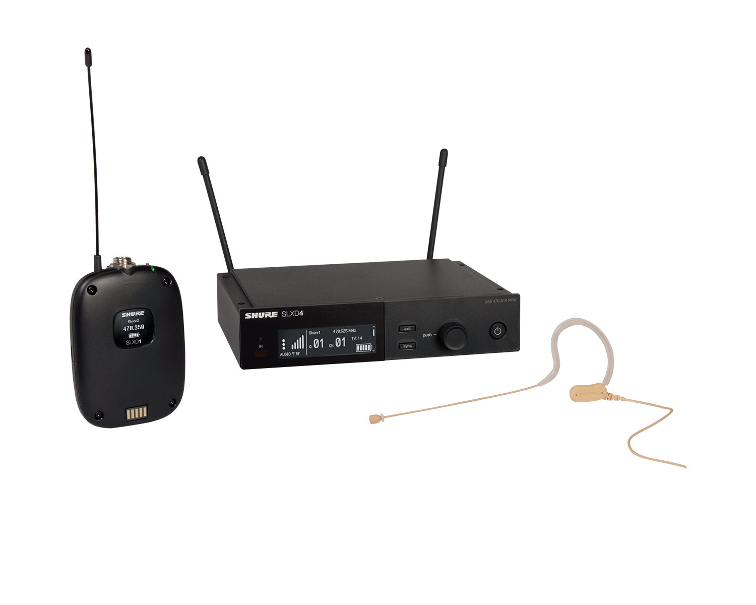 SHUSLXD14UK153TK59 - Shure SLXD14 or 153T Wireless Headset System SLXD1 or MX153T K59 Image 1