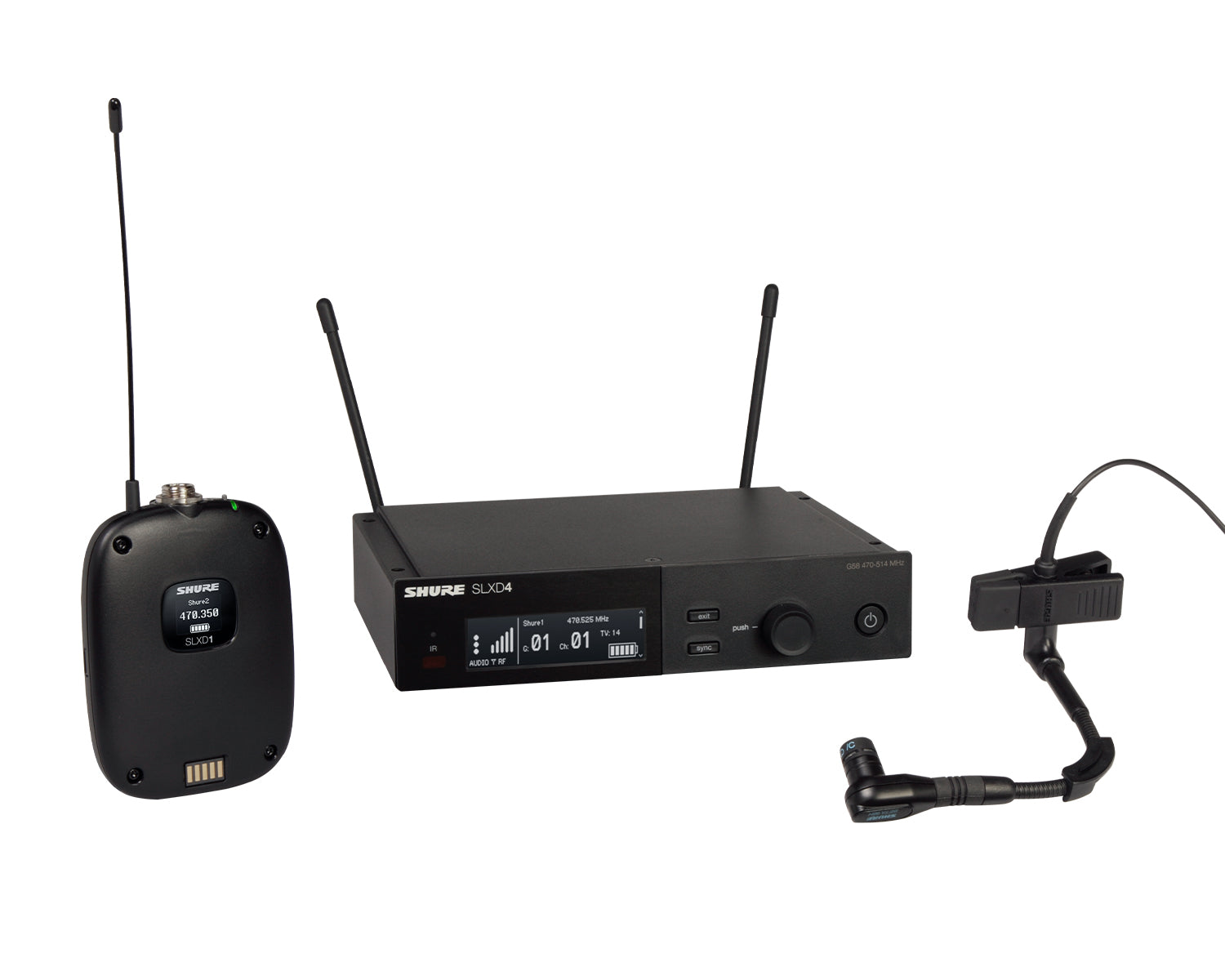 SHUSLXD14UK98HK59 - Shure SLXD14 or B98H Wireless Instrument System SLXD1 or BETA98 K59 Image 1