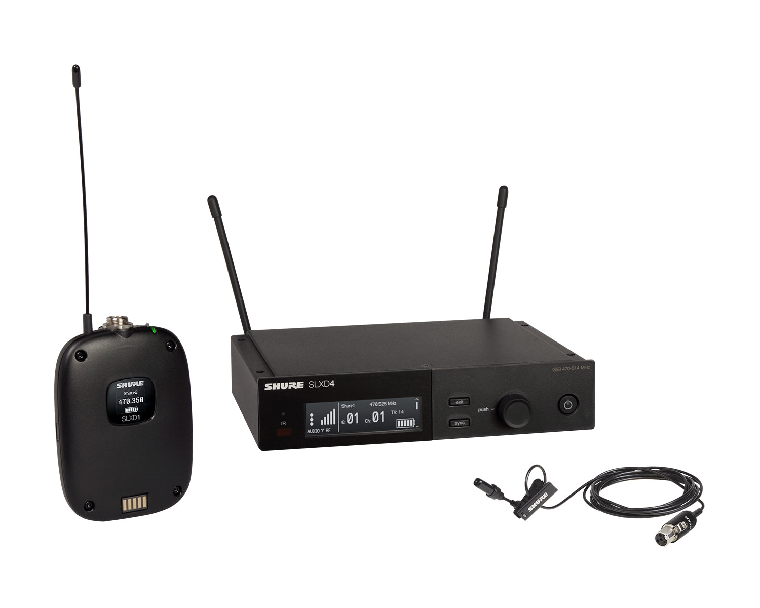 SHUSLXD14UKUL4BK59 - Shure SLXD14 or UL4B Wireless Lavalier System SLXD1 or UL4B K59 Image 1