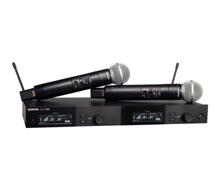 SHUSLXD24DUKSM58K59 - Shure SLXD24D or SM58 Dual Wireless Handheld System SLXD2 or SM58 K59 Image 1
