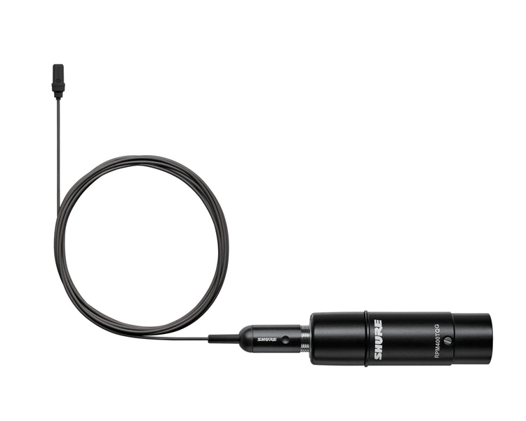 SHUUL4BCXLRA - Shure UL4B or C XLR Cardioid Lavalier Microphone MTQG and XLR Preamp Black Image 1