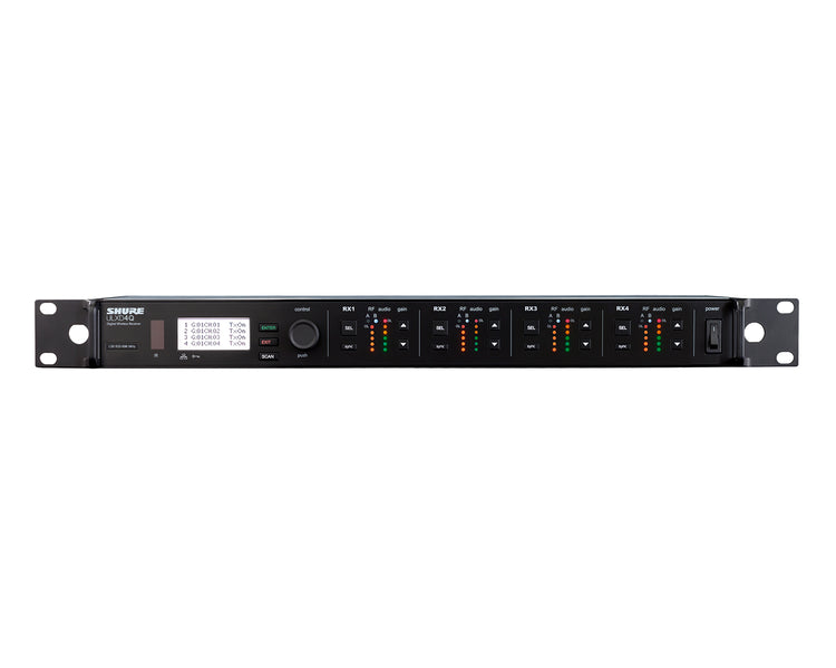 SHUULXD4QUKK51 - Shure ULXD4Q Quad Digital Wireless Rackmount Dante Receiver 1U K51 CH38 Image 1