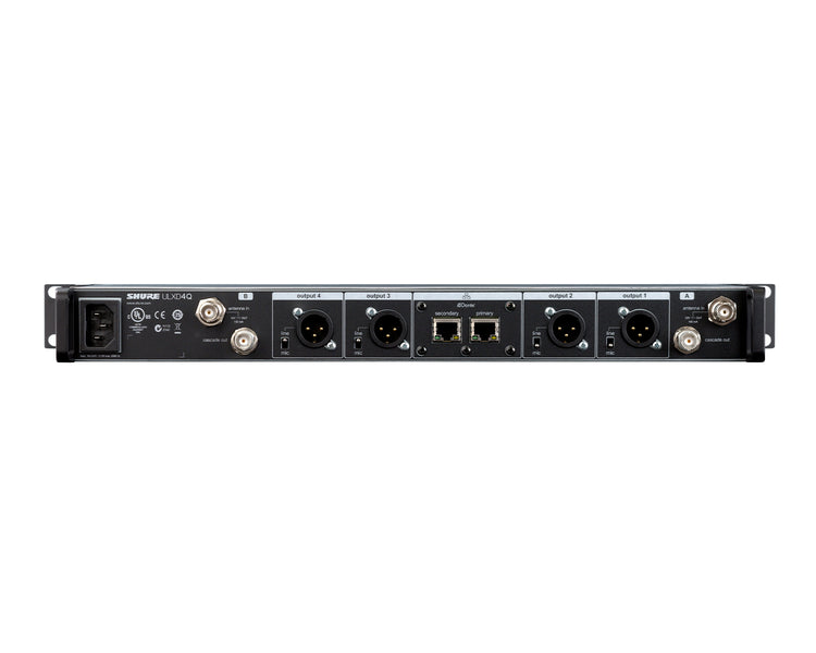 SHUULXD4QUKK51 - Shure ULXD4Q Quad Digital Wireless Rackmount Dante Receiver 1U K51 CH38 Image 2