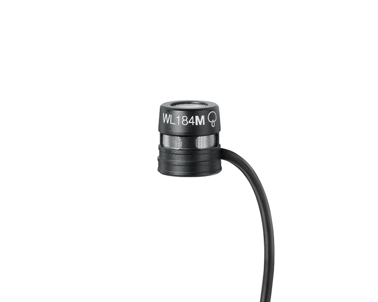 SHUWL184MBSLM3 - Shure WL184M Supercardioid Condenser Lavalier Microphone LM3 Black Image 1