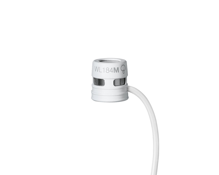 SHUWL184MWSLM3 - Shure WL184M Supercardioid Condenser Lavalier Microphone LM3 White Image 1