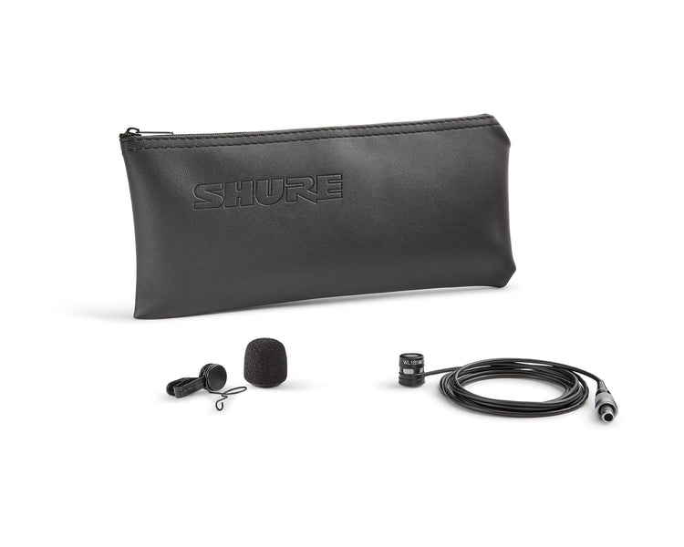 SHUWL185MBCLM3 - Shure WL185M Cardioid Condenser Lavalier Microphone LM3 Black Image 3