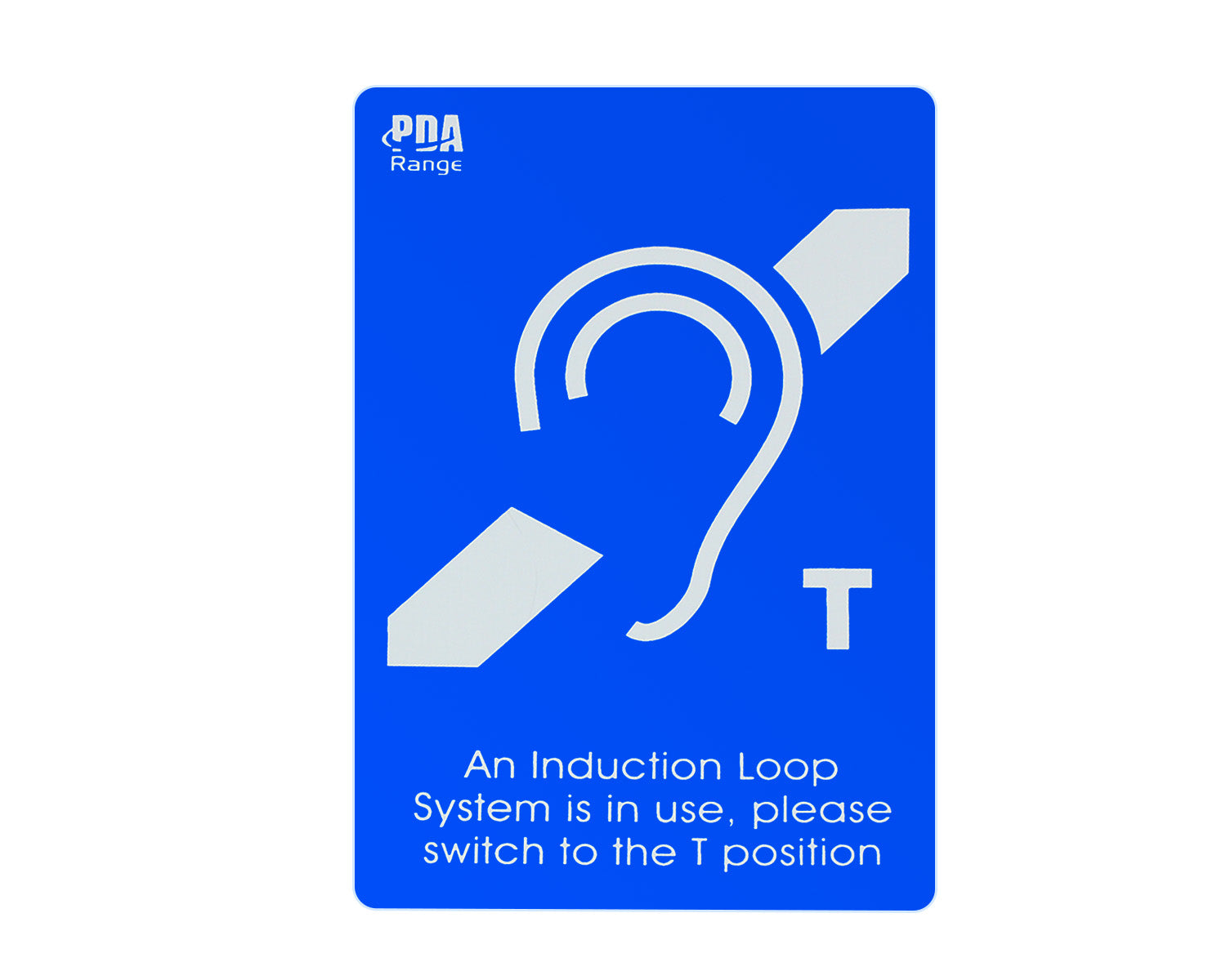 SIGTEARA4 - SigNET TEARA4 Large Hearing Loop System In Use Sticker 297mmx210mm Image 1