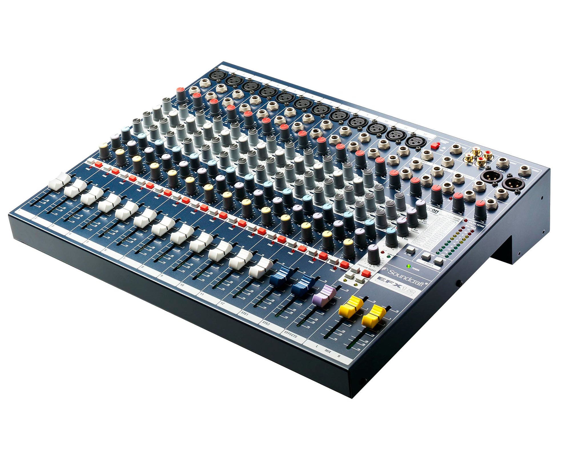 SOUEFX12 - Soundcraft EFX12 12:2 Mixer 12 Mic 2 Stereo i or p and Effects Inc Rack Kit Image 2