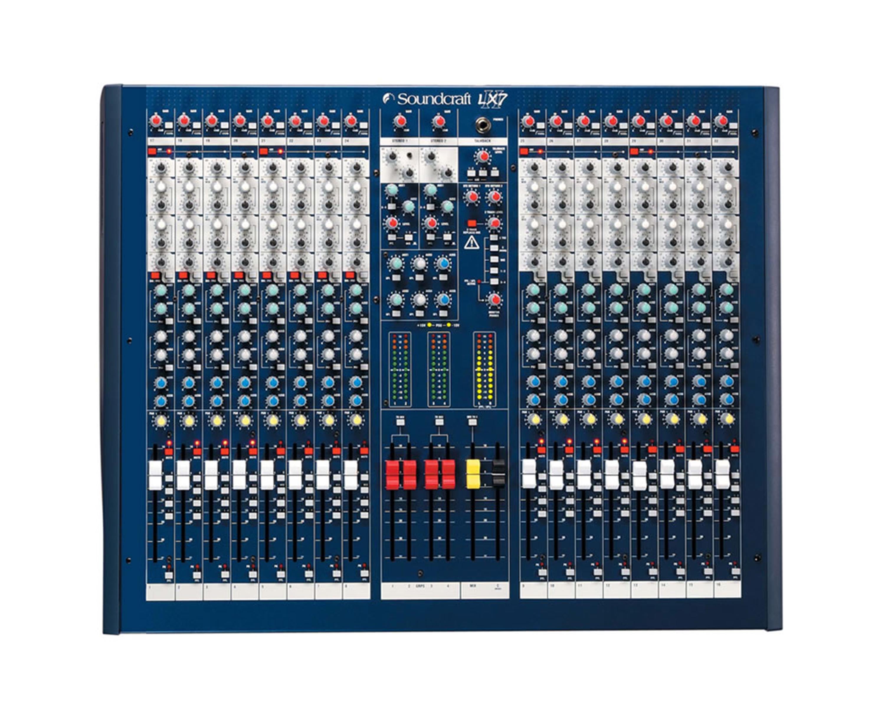 SOULX716 - Soundcraft LX7ii 16 Channel 4 Bus or 6 Aux or 4 Return Live or Recording Console Image 1