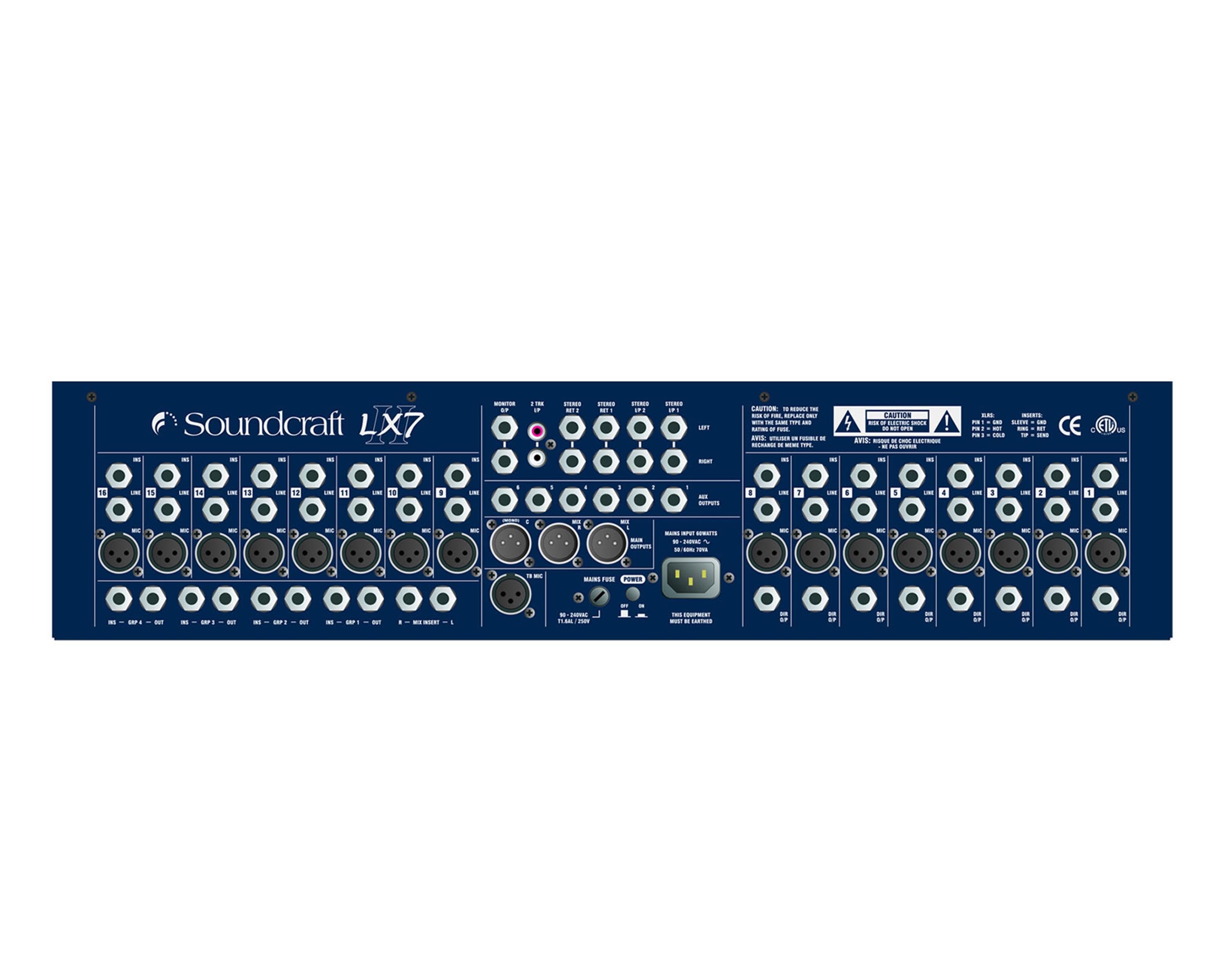 SOULX716 - Soundcraft LX7ii 16 Channel 4 Bus or 6 Aux or 4 Return Live or Recording Console Image 2