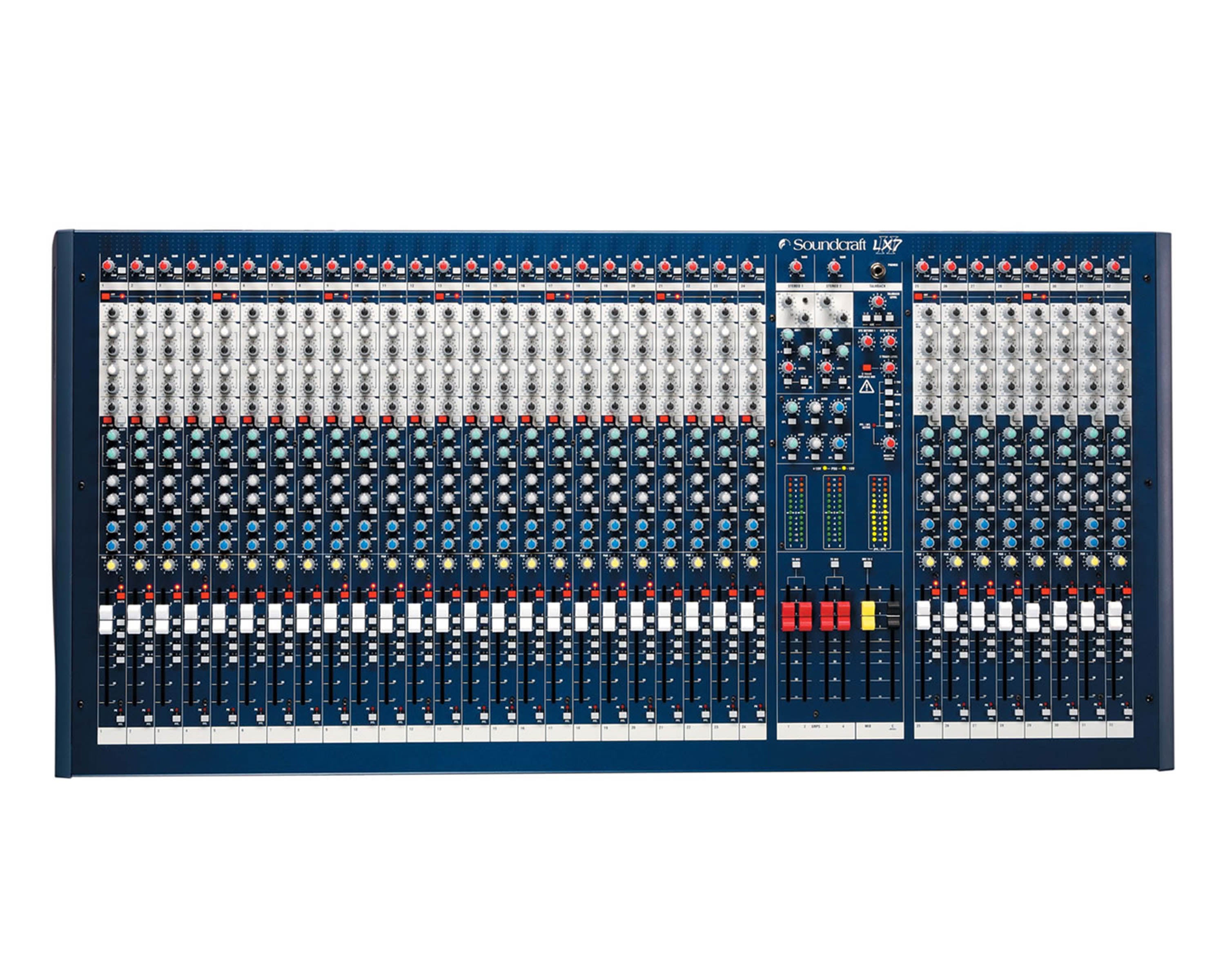 SOULX724 - Soundcraft LX7ii 24 Channel 4 Bus or 6 Aux or 4 Return Live or Recording Console Image 1
