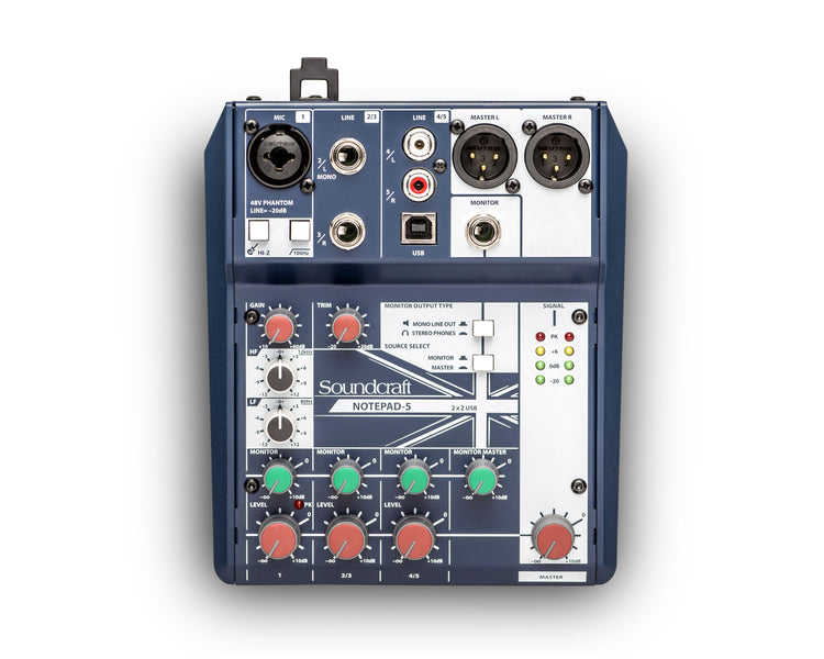 SOUN5 - Soundcraft Notepad 5 Small Format Analogue Mixing Console with USB I or O Image 2