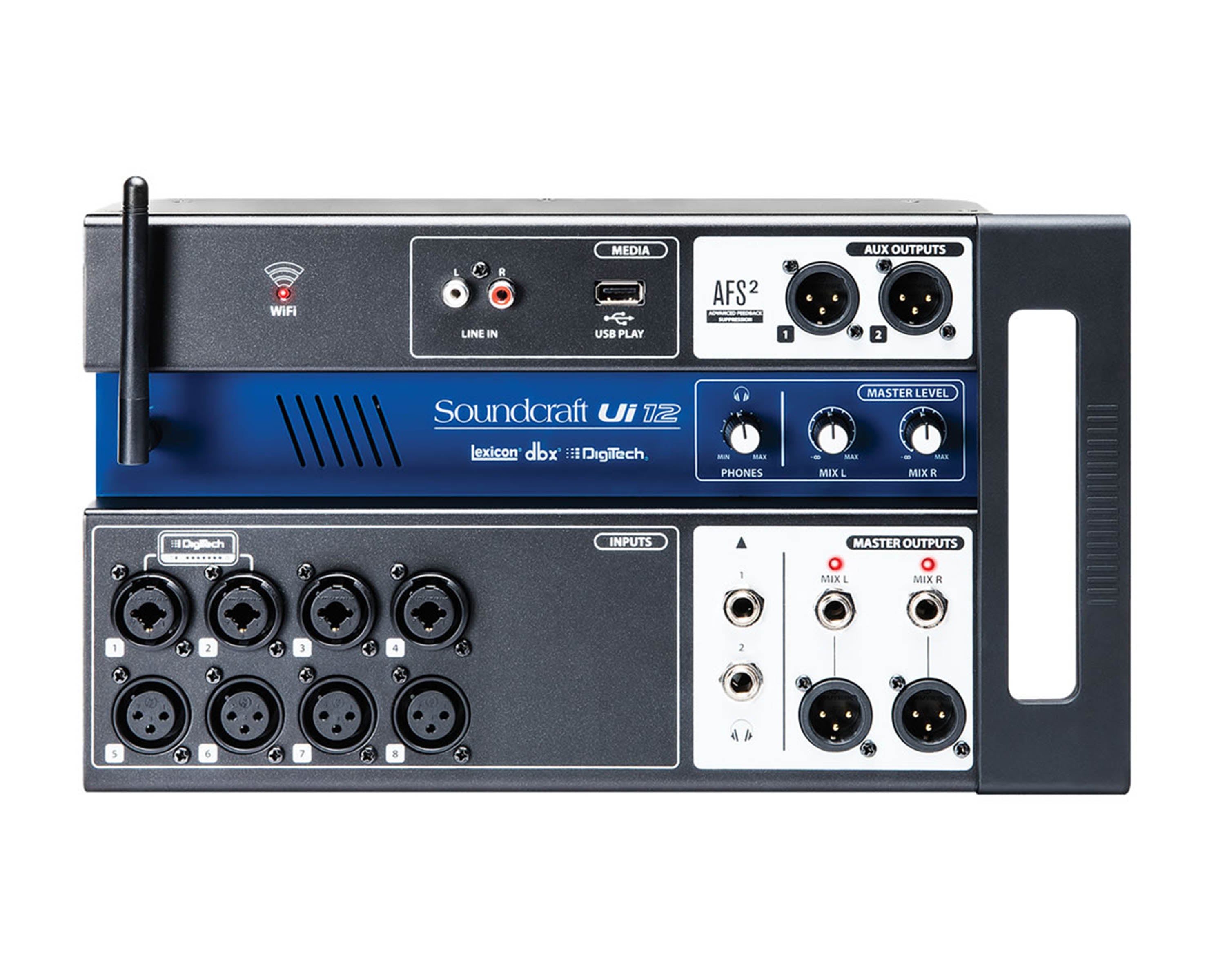 SOUUI12 - Soundcraft Ui12 Remote Cont 12i or p Digital Mixer Built In WiFi Non Rack Image 1