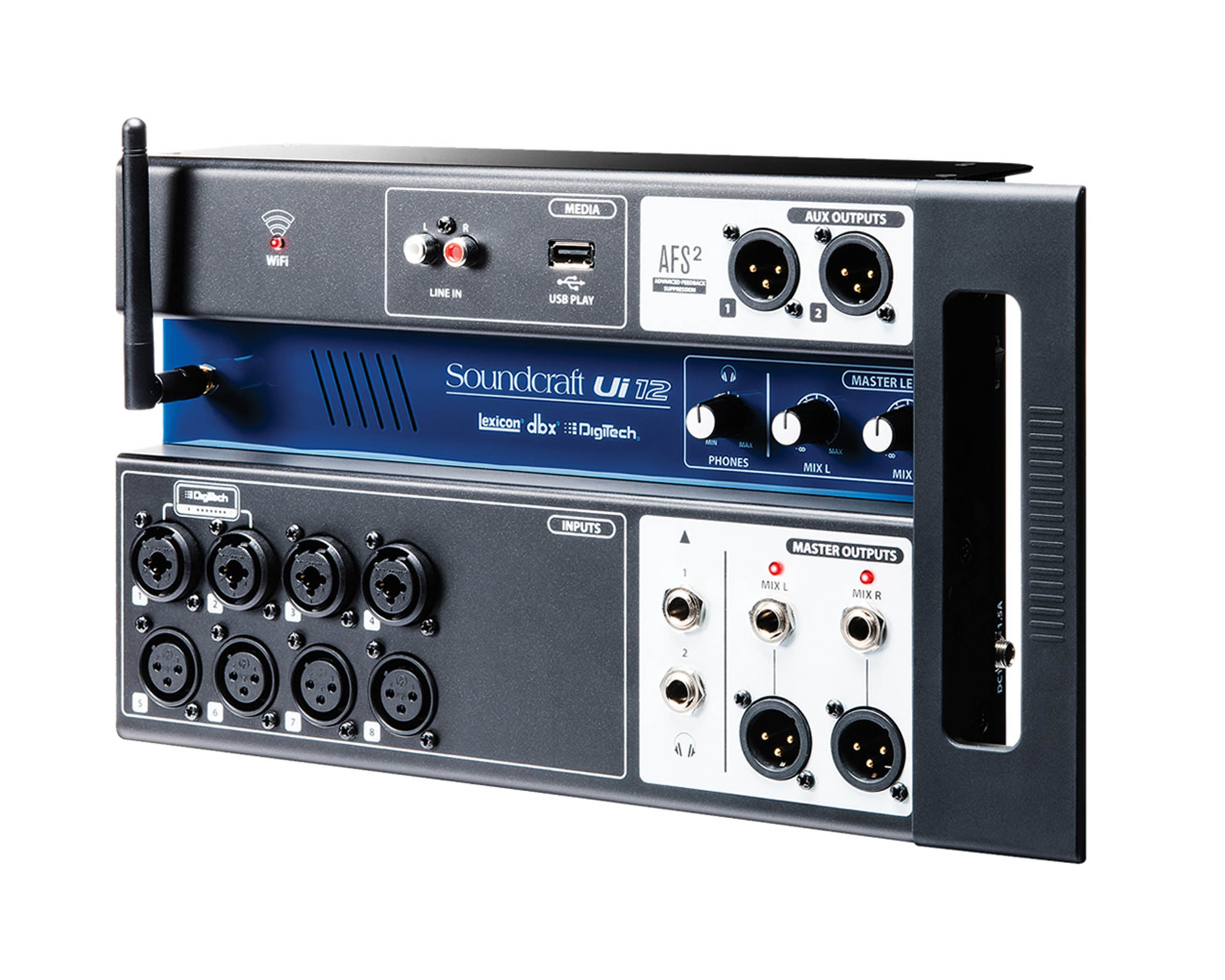 SOUUI12 - Soundcraft Ui12 Remote Cont 12i or p Digital Mixer Built In WiFi Non Rack Image 2