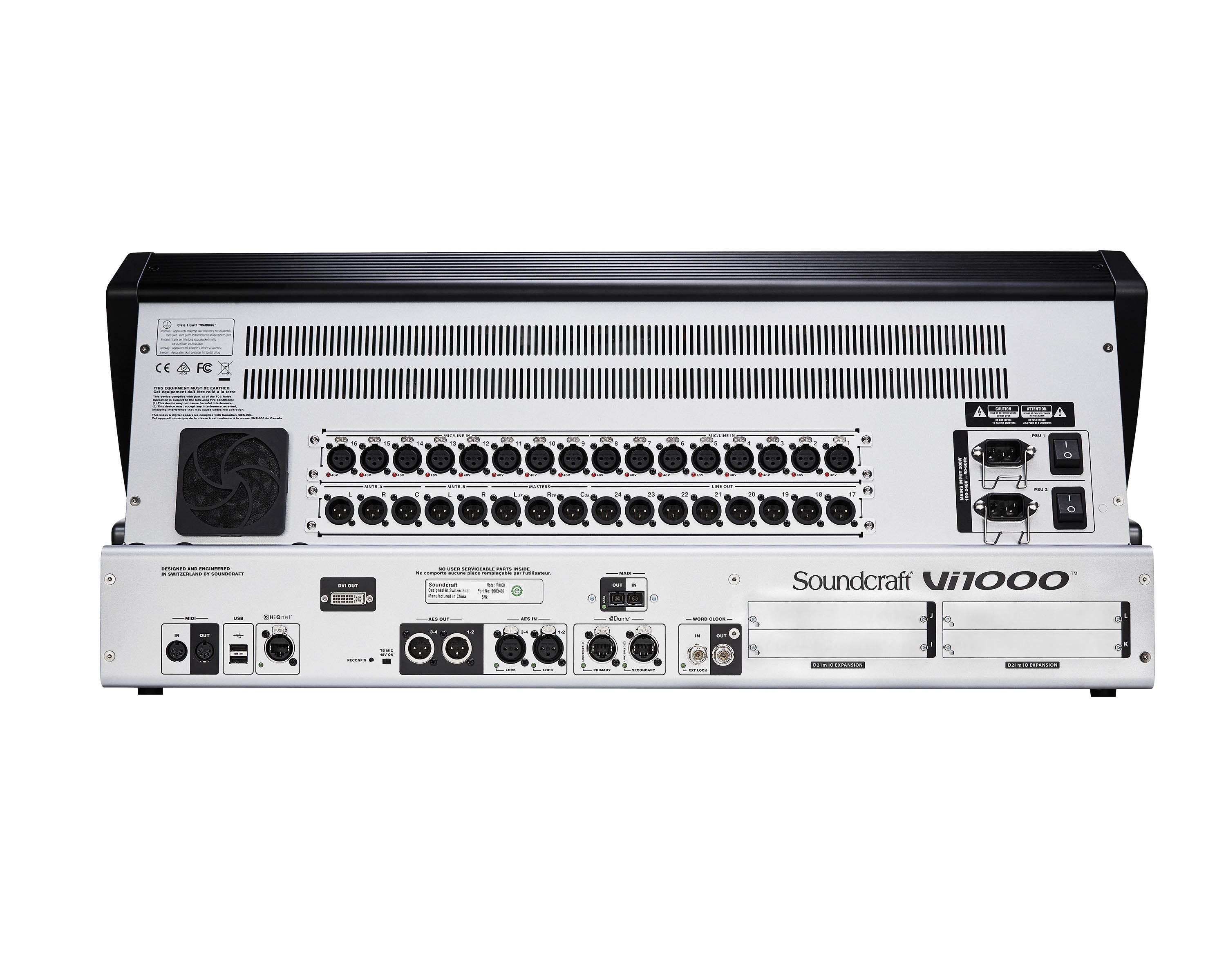 SOUVI1000 - Soundcraft Vi1000 96 Chl Compact Digital Console with Integrated Dante Image 4