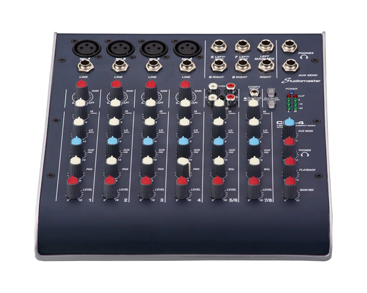 STUC2S4 - Studiomaster C2S 4 4CH Compact USB Mixer 8input or 4 Mic or 2 Stereo or 2bandEQ Image 1